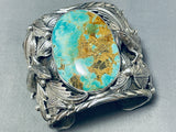 263 Gram Monster Buffalo Native American Turquoise Sterling Silver Bracelet-Nativo Arts