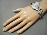 Inlay Master Vintage Zuni Native American Turquoise Sterling Silver Bracelet-Nativo Arts