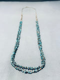 Pliable And Patient Work Vintage Native American Navajo Turquoise Heishi Necklace-Nativo Arts