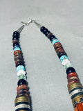 One Of The Best Vintage Native American Navajo Thomas Singer Turquoise Sterling Silver Necklace-Nativo Arts