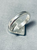 Spectacular Native American Navajo Turquoise Sterling Silver Heart Ring-Nativo Arts