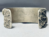 Native American Heavy 100 Gram Spiderweb Sterling Silver Turquoise Bracelet Cuff-Nativo Arts