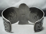 Earler Rare Vintage Native American Navajo Turquoise Whirling Logs Sterling Silver Bracelet-Nativo Arts