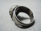 Paul Arviso Vintage Native American Navajo Carico Lake Turquoise Sterling Silver Ring Old-Nativo Arts