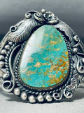 Native American Beautiful Of Age Vintag Enavajo Royston Turquoise Sterling Silver Bracelet-Nativo Arts