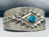 100 Gram Native American Navajo Sleeping Beauty Turquoise Sterling Silver Bracelet Signed-Nativo Arts