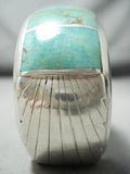 Native American Intricate Royston Turquoise Sterling Silver Bracelet-Nativo Arts
