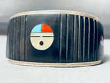 Best Vintage Native American Navajo Chris Tom Turquoise Sterling Silver Onyx Bracelet-Nativo Arts