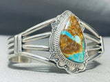 Rare Native American Navajo Royston Turquoise Sterling Silver Signed Bracelet-Nativo Arts
