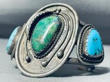 Museum Quality Vintage Native American Navajo Turquoise Sterling Silver Bracelet-Nativo Arts