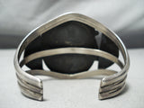 One Of The Heaviest Vintage Native American Navajo Turquoise Kachina Sterling Silver Bracelet-Nativo Arts