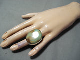 Enormous Vintage Native American Navajo Royston Turquoise Sterling Silver Ring-Nativo Arts