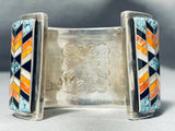 Best Rug Turquoise Inlay Vintage Native American Navajo Sterling Silver Bracelet-Nativo Arts