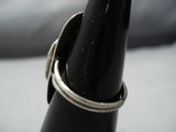 Fab Vintage Navajo Snake Eyes Turquoise Sterling Silver Ring Native American Jewelry-Nativo Arts