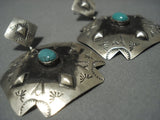 Fab Vintage Zuni Cross Sterling Silver Earrings Native American Jewelry Old-Nativo Arts