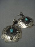 Fab Vintage Zuni Cross Sterling Silver Earrings Native American Jewelry Old-Nativo Arts