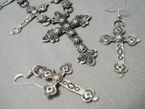 Exceptional Navajo Hand Tooled Cross Sterling Silver Native American Necklace-Nativo Arts
