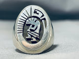 Unbelievable Native American Navajo Sterling Silver Kokopelli Ring-Nativo Arts