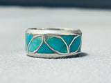 Detailed Leaf Vintage Native American Navajo Wrap Around Sterling Silver Ring-Nativo Arts