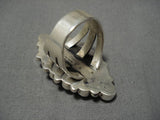 Fabulous Navajo Domed Coral Native American Sterling Silver Ring-Nativo Arts
