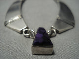 Fabulous Vintage Native American Jewelry Navajo Amethyst Sterling Silver Necklace Old-Nativo Arts