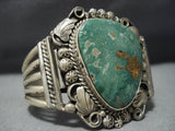 Fabulous Vintage Native American Jewelry Navajo Huge Royston Turquoise Sterling Silver Cuff Bracelet Old-Nativo Arts