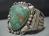 Fabulous Vintage Native American Jewelry Navajo Huge Royston Turquoise Sterling Silver Cuff Bracelet Old-Nativo Arts