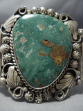 Fabulous Vintage Native American Jewelry Navajo Huge Royston Turquoise Sterling Silver Cuff Bracelet Old-Nativo Arts