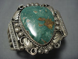 Fabulous Vintage Native American Jewelry Navajo Huge Royston Turquoise Sterling Silver Cuff Bracelet Old-Nativo Arts
