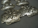 Fabulous Vintage Native American Jewelry Navajo Rose Lincoln Sterling Silver Earrings-Nativo Arts