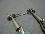 Fabulous Vintage Native American Jewelry Navajo Sterling Silver Heishi Chenoa Custer Earrings-Nativo Arts