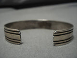 Fabulous Vintage Native American Navajo 14k Gold Alvin Monte Sterling Silver Bracelet Old-Nativo Arts