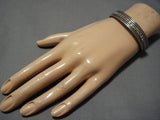 Fabulous Vintage Native American Navajo 14k Gold Alvin Monte Sterling Silver Bracelet Old-Nativo Arts
