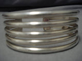 Fabulous Vintage Navajo Lena Nez Sterling Silver Native American Bracelet Old-Nativo Arts