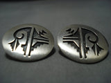 Fabulous Vintage Navajo Sterling Silver Earrings Native American Jewelry-Nativo Arts