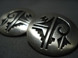 Fabulous Vintage Navajo Sterling Silver Earrings Native American Jewelry-Nativo Arts