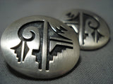 Fabulous Vintage Navajo Sterling Silver Earrings Native American Jewelry-Nativo Arts