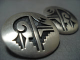 Fabulous Vintage Navajo Sterling Silver Earrings Native American Jewelry-Nativo Arts
