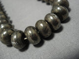 Fabulous Vintage Navajo Sterling Silver Native American Necklace Old-Nativo Arts