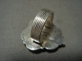 Fabulous Vintage Touchine Family 'Heart Of Turquoise' Native American Jewelry Silver Ring-Nativo Arts
