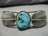 Stunning Vintage Native American Navajo Sleeping Beauty Turquoise Sterling Silver Bracelet-Nativo Arts