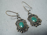Marvelous Vintage Native American Navajo Royston Turquoise Sterling Silver Earrings Old-Nativo Arts