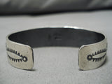 Important Jeanette Dale Native American Navajo #8 Turquoise Sterling Silver Bracelet Cuff-Nativo Arts