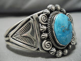 Important Vintage Native American Navajo Leon Martinez Godber Turquoise Sterling Silver Bracelet-Nativo Arts