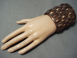 Incredible Navajo Super-wide Copper Bracelet Native American-Nativo Arts