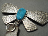 The Most Unique Natasha Peshlakai Turquoise Native American Navajo Sterling Silver Pin-Nativo Arts