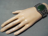 Early Huge Vintage Native American Navajo Cerrillos Turquoise Sterling Silver Bracelet-Nativo Arts