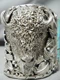 Heaviest Native American Navajo #8 Turquoise Nuffalo 274 Gram Sterling Silver Bracelet-Nativo Arts