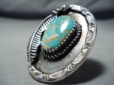 Exceptional Navajo Royston Turquoise Sterling Silver Ring Native American-Nativo Arts