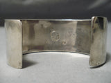 Very Rare Vintage 1981 Native American Navajo #8 Turquoise Sterling Silver Inlay Bracelet-Nativo Arts